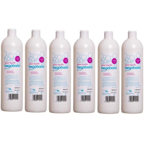Jabón líquido dermatológico Begobaño. Pack Ahorro 6x 1000 ml