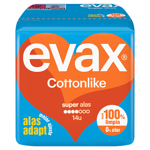 Compresas Evax Cottonlike super alas. Pack Ahorro