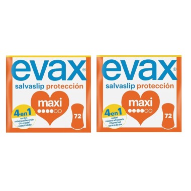 Evax Salvaslip® Maxi Protegeslip. Pack Ahorro 2 x 72