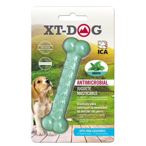 Huesito Dental Bone Nylon Menta de XT-DOG