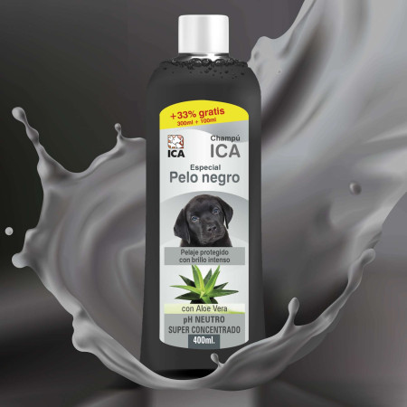 Champú especial pelo negro con Aloe Vera para perros
