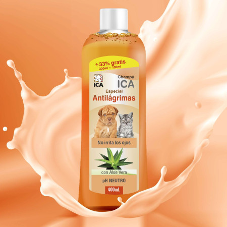 Champú antil·grimas con Aloe Vera para perros y gatos
