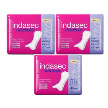 Compresas Indasec Discreet Extra. Pack Ahorro