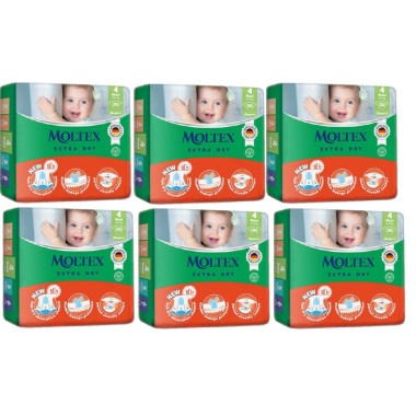 Pañales Talla 4 Extra Dry Moltex. Pack Ahorro