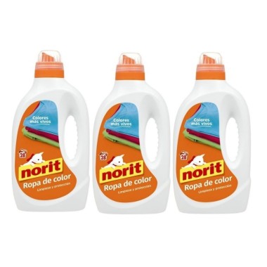 Gel detergente ropa de color Norit. Pack Ahorr 3 x 1500