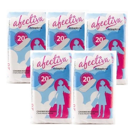 Compresa extraplana transpirable Afectiva. Pack Ahorro