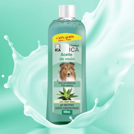 Champú de aceite de visón con Aloe Vera para perros