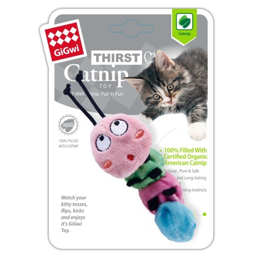 Juguete oruga con hierba gatera 100% org·nica GiGwi