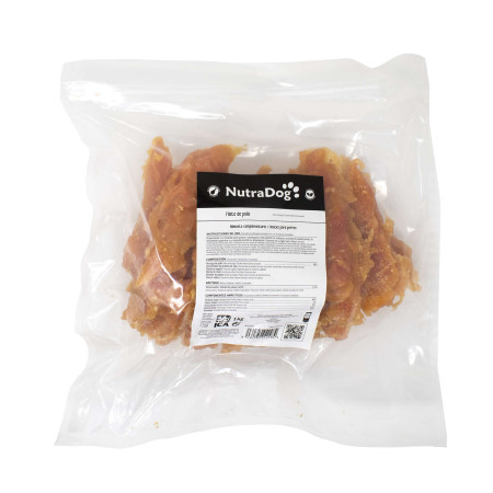Snack filetes de pollo NutraDog. 1 kilo