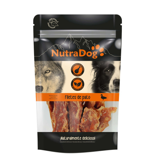 Snack filetes de pato NutraDog. 100 gr