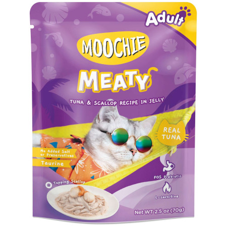 Pouch de atún y vieiras para gatos MOOCHIE delicias carnosas