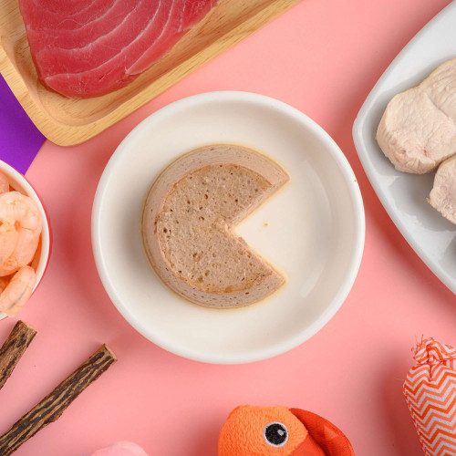 Lata de patÈ con gambas para gatos MOOCHIE prevención bola de pelo