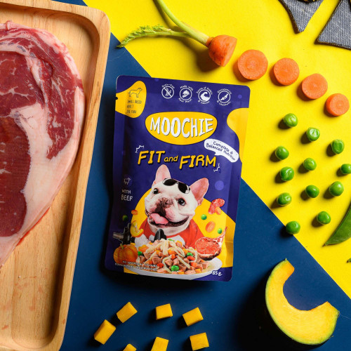 Pouch de ternera y verduras para perros MOOCHIE peso ideal