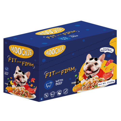 Pouch de ternera y verduras para perros MOOCHIE peso ideal