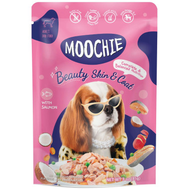 Pouch de salmón y verduras para perros MOOCHIE pelaje radiante