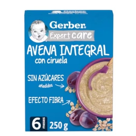 Gerber Papilla Avena Integral con Ciruela 250g. Nestlé