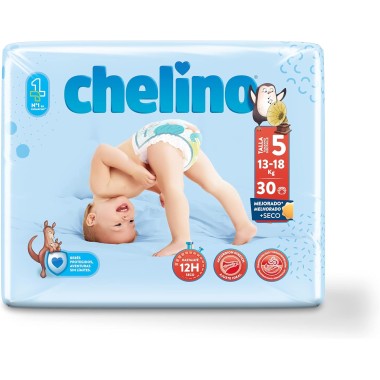 Pañal Chelino Talla 5 (13-18 Kg). Pasitos 30 Ud.