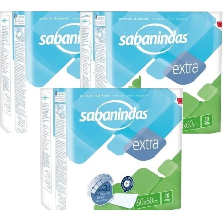 Sabanindas Protector Extra 60x60 Indas. Pack 3 x 20