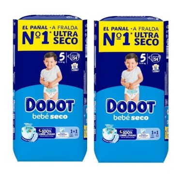 Pañales Dodot Talla 5 Bebé-Seco 【 OFERTA 】 108 Unidades