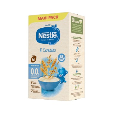Papilla 8 cereales (NUEVA RECETA), formatos ahorro. Nestlé