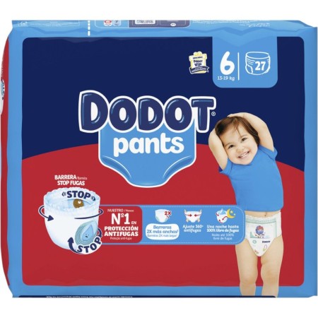 Pañales Dodot Pants Talla 6. Pack Ahorro 3 x 27 【 OFERTA 】