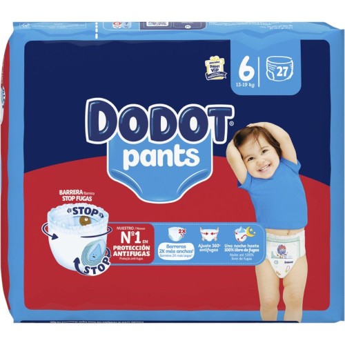 Pañales Dodot Pants Talla 6. Pack Ahorro 3 x 27 【 OFERTA 】