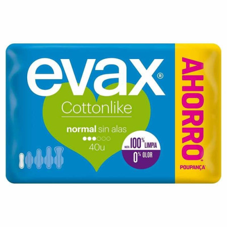 Compresas Evax Cottonlike normal (40 Uds.)