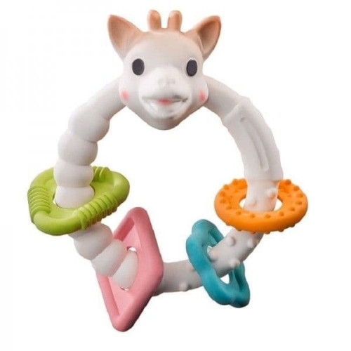 Sonajero Mordedor Colo`rings, 100% Hevea Natural.  Sophie La Girafe.